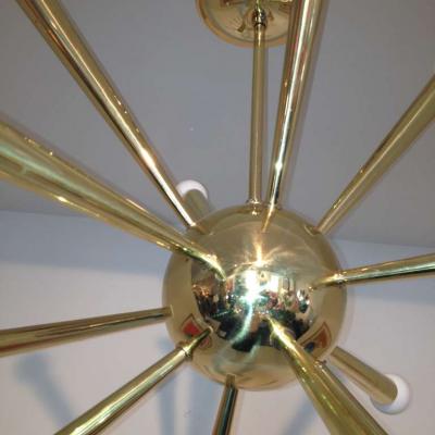  Stilnovo Stilnovo Sputnik Brass Chandelier
