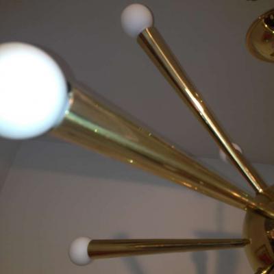  Stilnovo Stilnovo Sputnik Brass Chandelier