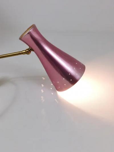  Stilnovo Stilnovo Style Pair Articulating Conical Brass Sconces Wall Lights Italy 1950s