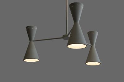  Stilnovo Stilnovo Style Three Arm Chandelier