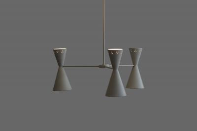  Stilnovo Stilnovo Style Three Arm Chandelier