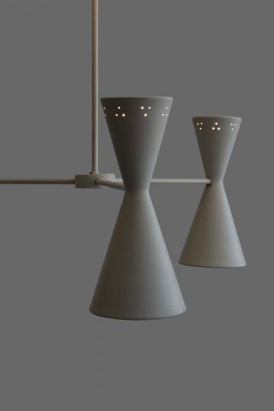  Stilnovo Stilnovo Style Three Arm Chandelier