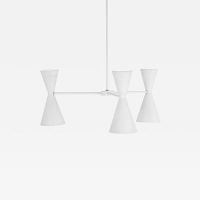  Stilnovo Stilnovo Style Three Arm Chandelier