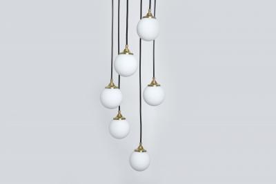  Stilnovo Stilnovo cascading chandelier Iatly circa 1950s