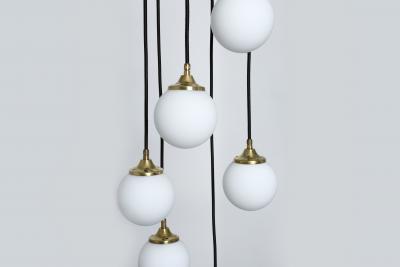  Stilnovo Stilnovo cascading chandelier Iatly circa 1950s