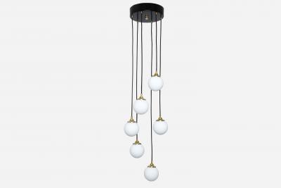  Stilnovo Stilnovo cascading chandelier Iatly circa 1950s