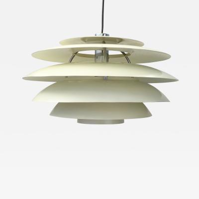  Stilnovo Stilnovo ceiling lamp in chrome and white metal Italy 1960s