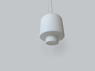  Stilnovo Stilnovo ceiling pendant in opaline glass and brass Italy 1960s