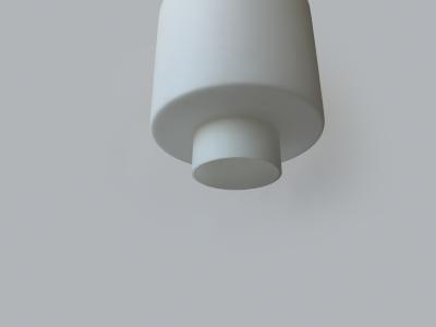  Stilnovo Stilnovo ceiling pendant in opaline glass and brass Italy circa 1960s