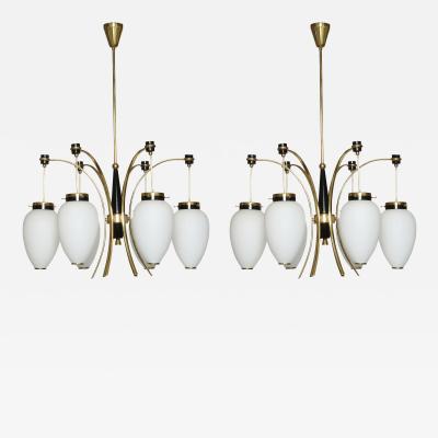  Stilnovo Stilnovo chandelier Italy circa 1960s