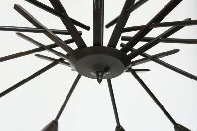  Stilnovo Stilnovo chandelier in patinated brass Italy circa 1960s