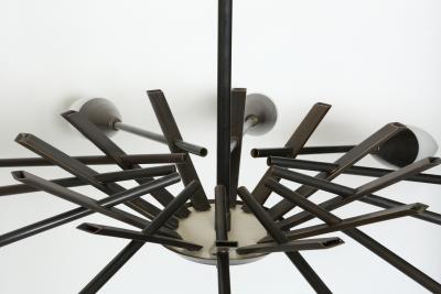  Stilnovo Stilnovo chandelier in patinated brass Italy circa 1960s