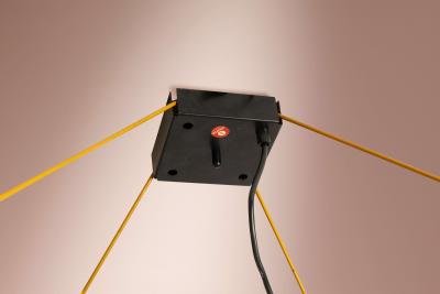  Stilnovo Stilnovo pendant lamp with wool felt shade and metal structure italy 1970s