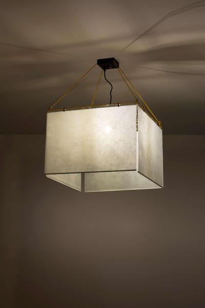  Stilnovo Stilnovo pendant lamp with wool felt shade and metal structure italy 1970s