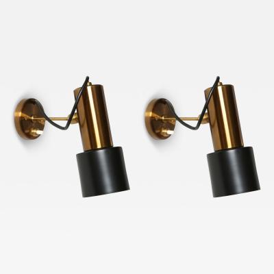  Stilnovo Stilnovo sconces in brass Italy circa 1960s