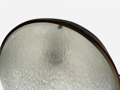  Stilnovo Stilnovo sconces or ceiling lights textured glass and brass Italy circa 1960s