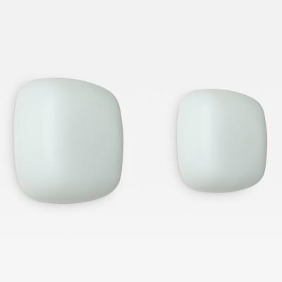  Stilnovo Stilnovo style Italian opaline glass sconces set of 2