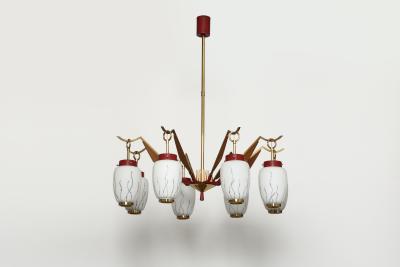  Stilnovo Stilnovo style chandelier