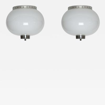  Stilnovo Stilnovo style flush mount ceiling lights a pair
