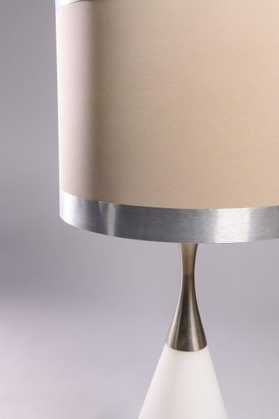  Stilnovo Table lamp in aluminum and glass by Stilnovo Italy 1960s