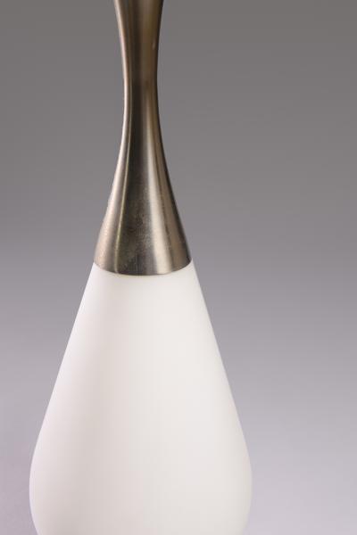  Stilnovo Table lamp in aluminum and glass by Stilnovo Italy 1960s