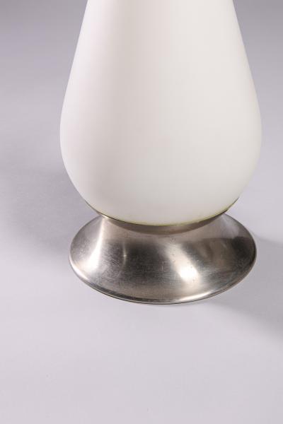  Stilnovo Table lamp in aluminum and glass by Stilnovo Italy 1960s