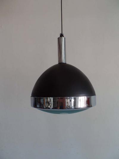  Stilnovo Three Italian Mid Century Modern Pendants by Stilnovo circa 1962