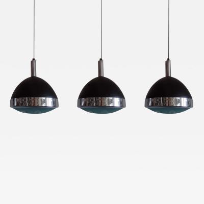  Stilnovo Three Italian Mid Century Modern Pendants by Stilnovo circa 1962