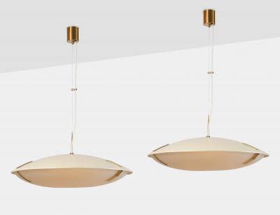  Stilnovo Two Stilnovo Pendant Chandeliers Italy ca 1960