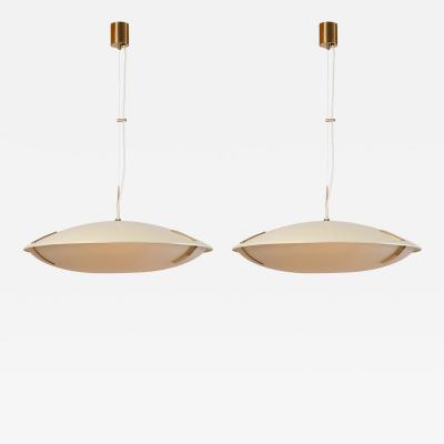  Stilnovo Two Stilnovo Pendant Chandeliers Italy ca 1960