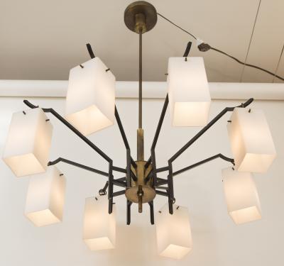  Stilnovo Vintage Stilnovo 8 Light Chandelier