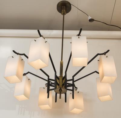  Stilnovo Vintage Stilnovo 8 Light Chandelier