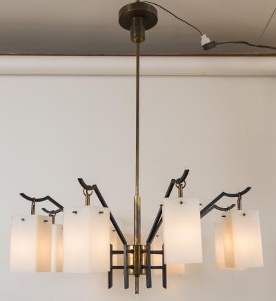  Stilnovo Vintage Stilnovo 8 Light Chandelier