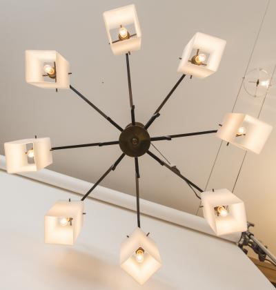  Stilnovo Vintage Stilnovo 8 Light Chandelier