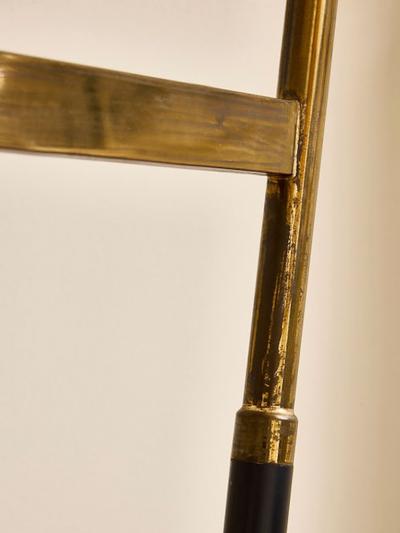  Stilnovo Vintage Stilnovo Metal and Opaline Floor Lamp