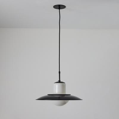  Stockmann Orno 1940s Gunilla Jung Model 1005 Glass Metal Ceiling Lamp for Stockmann Orno