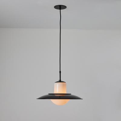  Stockmann Orno 1940s Gunilla Jung Model 1005 Glass Metal Ceiling Lamp for Stockmann Orno