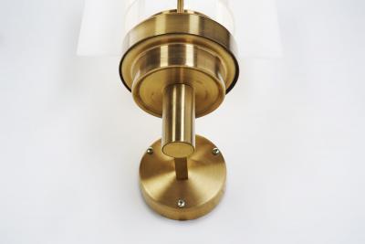  Stockmann Orno Brass and Acrylic Glass Wall Lamps by Stockmann Orno Finland 1960s