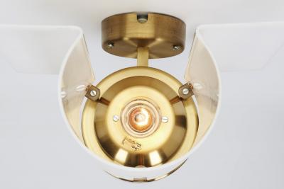  Stockmann Orno Brass and Acrylic Glass Wall Lamps by Stockmann Orno Finland 1960s