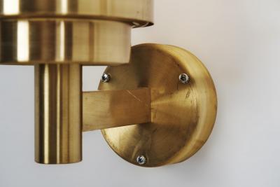  Stockmann Orno Brass and Acrylic Glass Wall Lamps by Stockmann Orno Finland 1960s