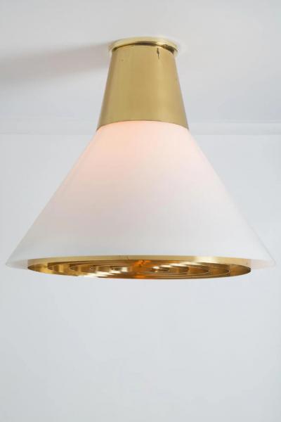  Stockmann Orno Large 1950s Lisa Johansson Pape Model 71 127 Glass Brass Ceiling Lamp