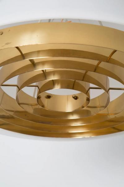  Stockmann Orno Large 1950s Lisa Johansson Pape Model 71 127 Glass Brass Ceiling Lamp