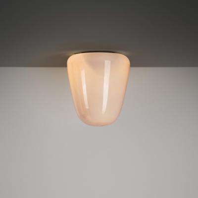  Stockmann Orno Model 70 013 Stockmann Orno Opal Glass Flush Mount Finland ca 1950s