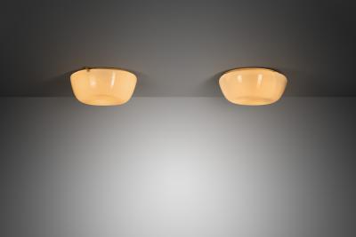  Stockmann Orno Pair of Lisa Johansson Pape 1017 Ceiling Lights Finland ca 1950s