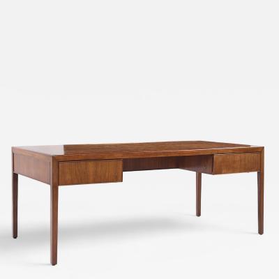  Stow Davis Furniture Co Stow Davis Mid Century Burlwood and Walnut Executive Desk