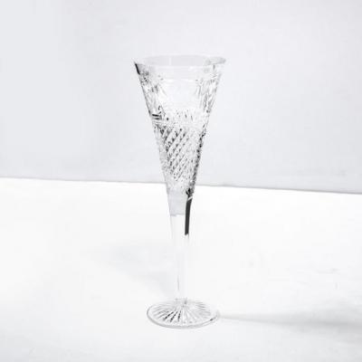  Stuart Glass Company Set of 60 Modernist Etched Crystal Glasses by Stuart with Neoclassical Detailing