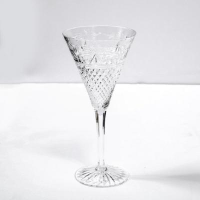  Stuart Glass Company Set of 60 Modernist Etched Crystal Glasses by Stuart with Neoclassical Detailing
