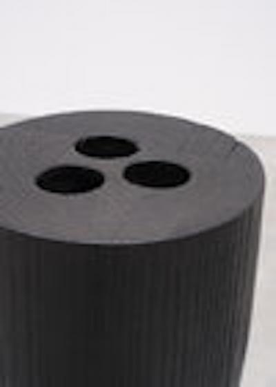  Studio Arno Declercq ARNO DECLERCQ LARGE BABEL VASE BLACK BELGIAN OAK