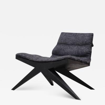  Studio Arno Declercq V Easy Chair in Iroko Wood by Arno Declercq