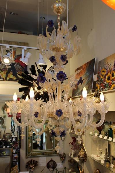  Studio Artists Fleur di Lis Venetian Chandelier